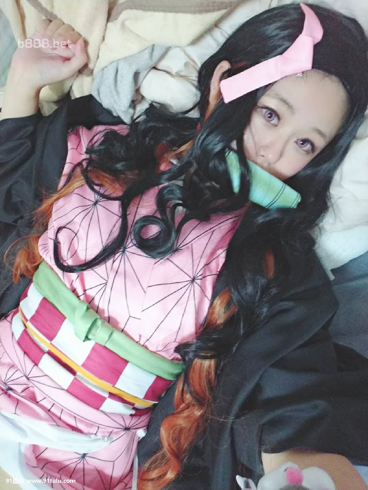 [夢唯 ] Nezuko Kamado Cosplay Selfies [85P][寫真 プリント サイズ 比較]