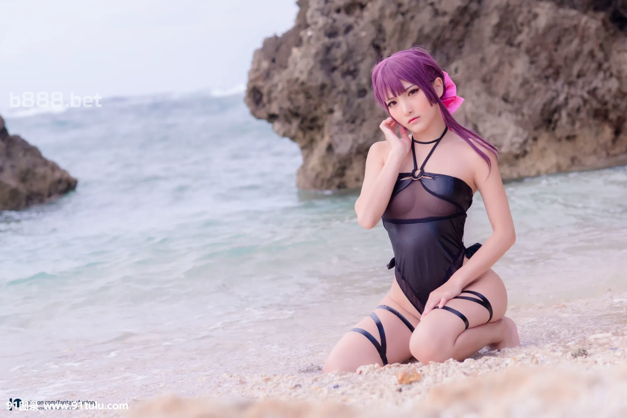 [Coser小丁]-On-the-beach-[51P]Coser,beach,51P,小丁