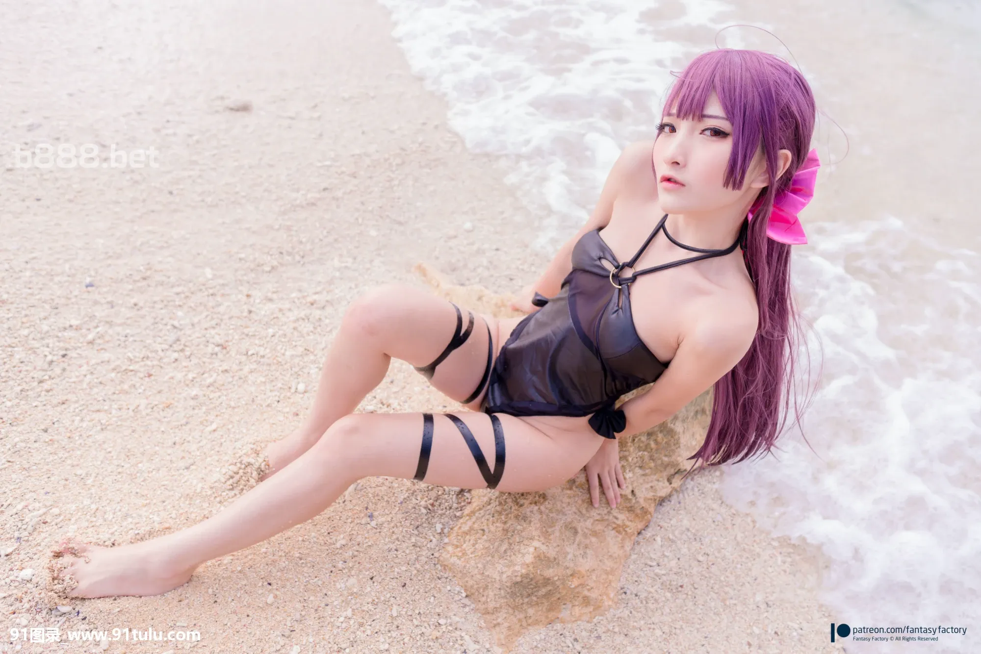 [Coser小丁]-On-the-beach-[51P]Coser,beach,51P,小丁