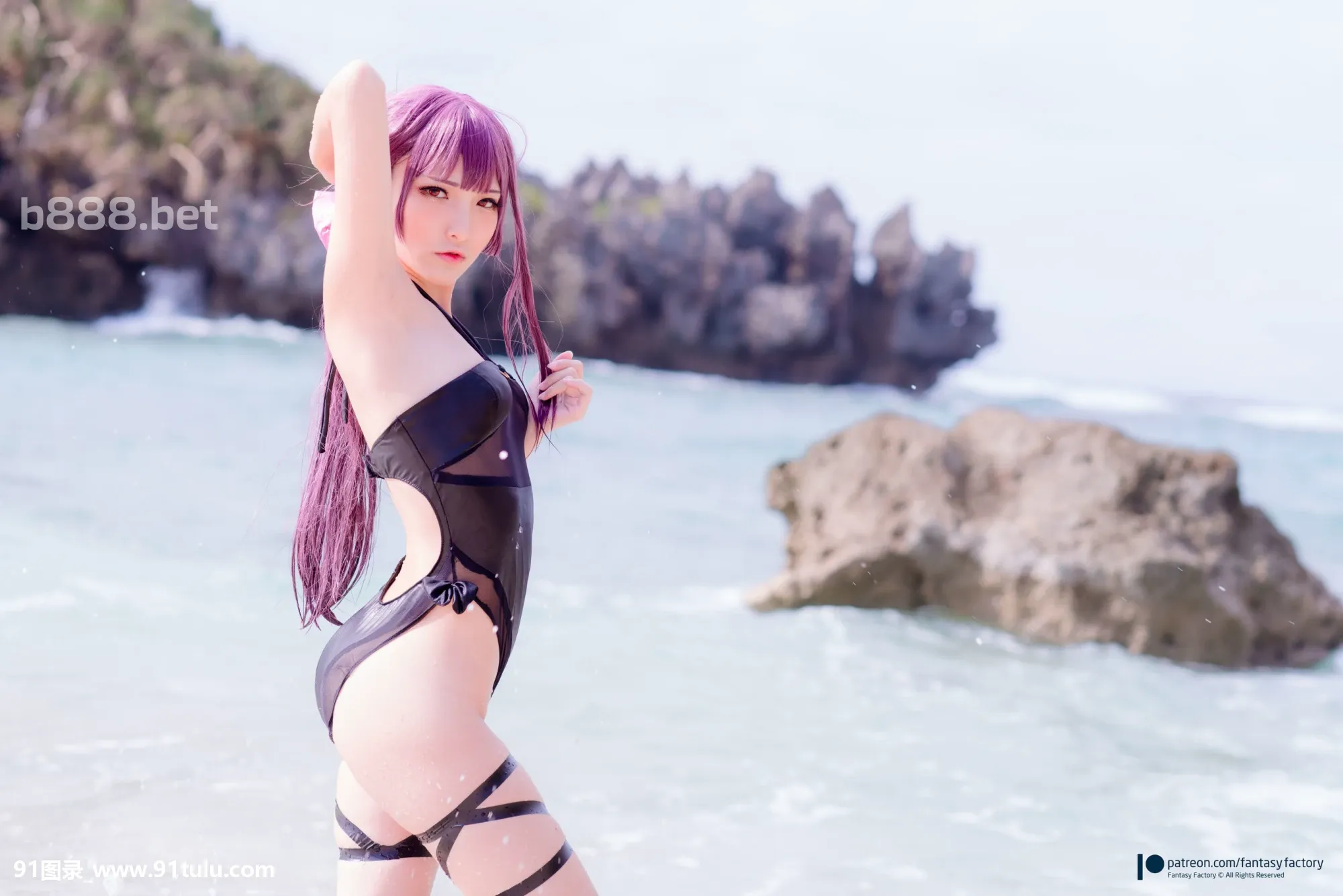 [Coser小丁]-On-the-beach-[51P]Coser,beach,51P,小丁