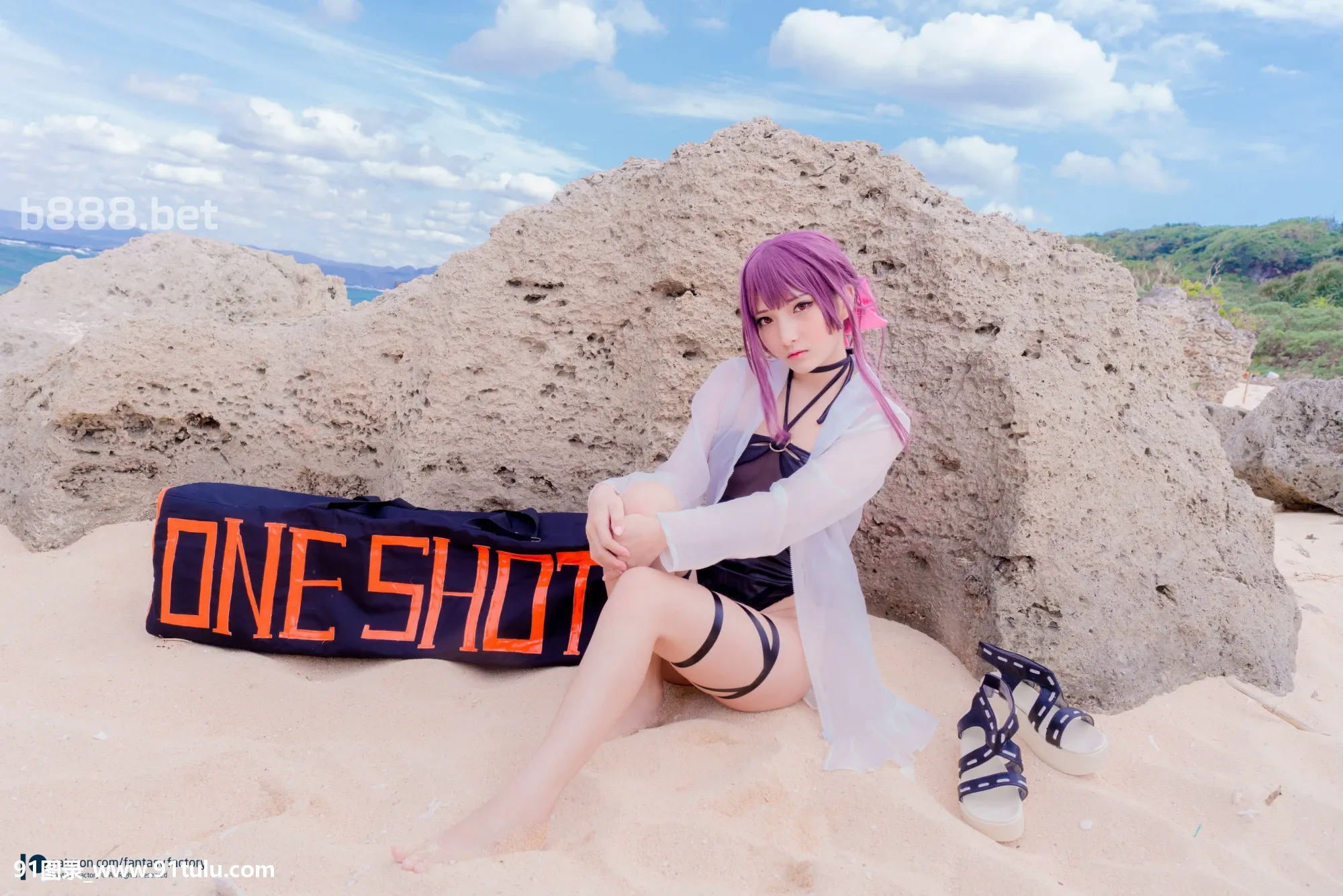 [Coser小丁]-On-the-beach-[51P]Coser,beach,51P,小丁