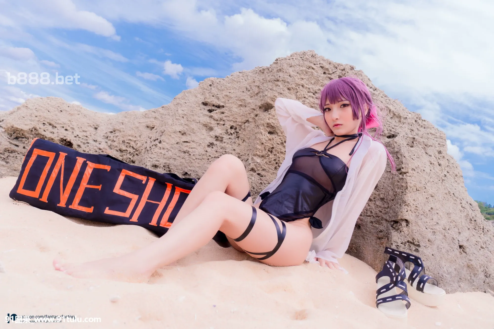 [Coser小丁]-On-the-beach-[51P]Coser,beach,51P,小丁