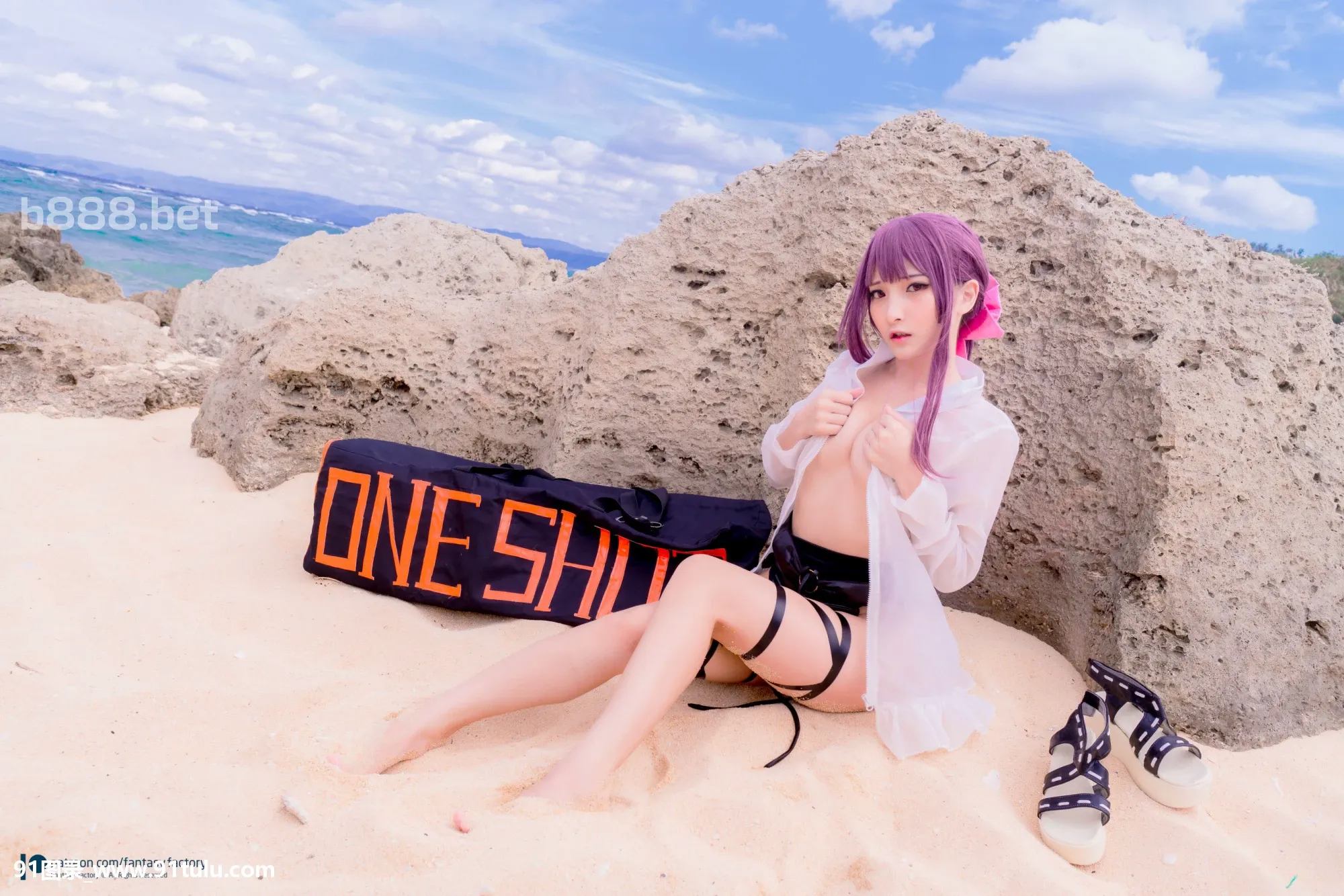 [Coser小丁]-On-the-beach-[51P]Coser,beach,51P,小丁