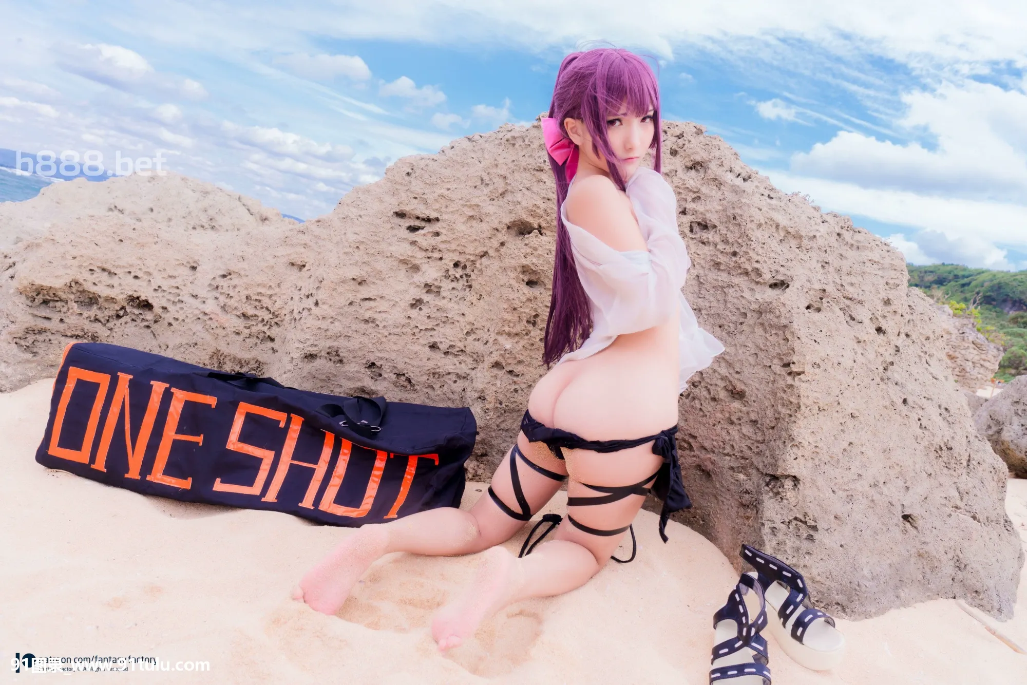 [Coser小丁]-On-the-beach-[51P]Coser,beach,51P,小丁