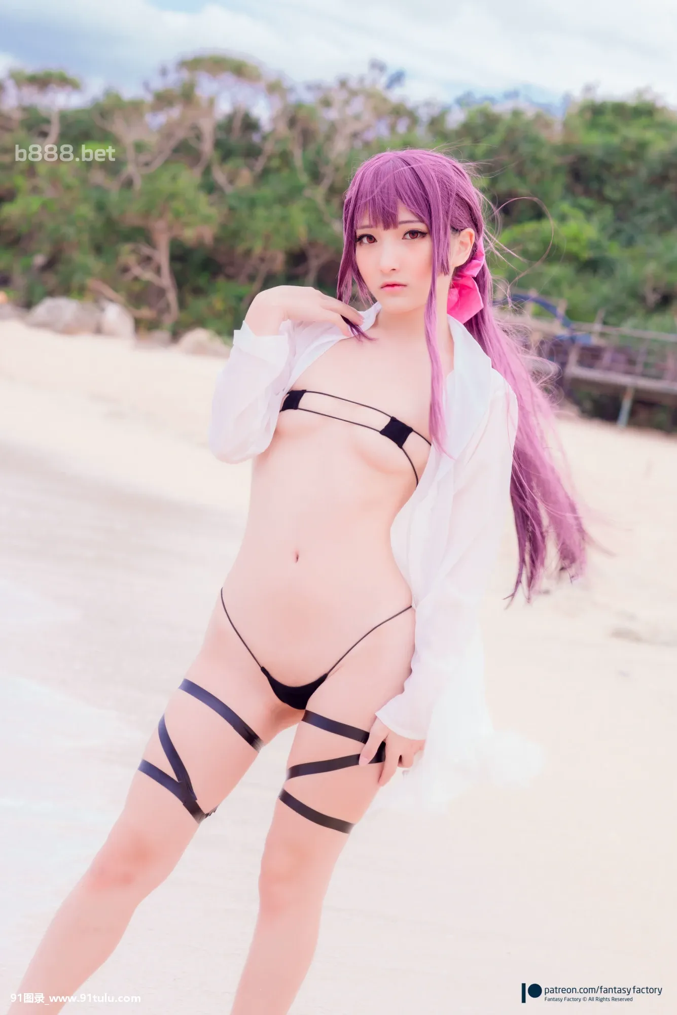 [Coser小丁]-On-the-beach-[51P]Coser,beach,51P,小丁