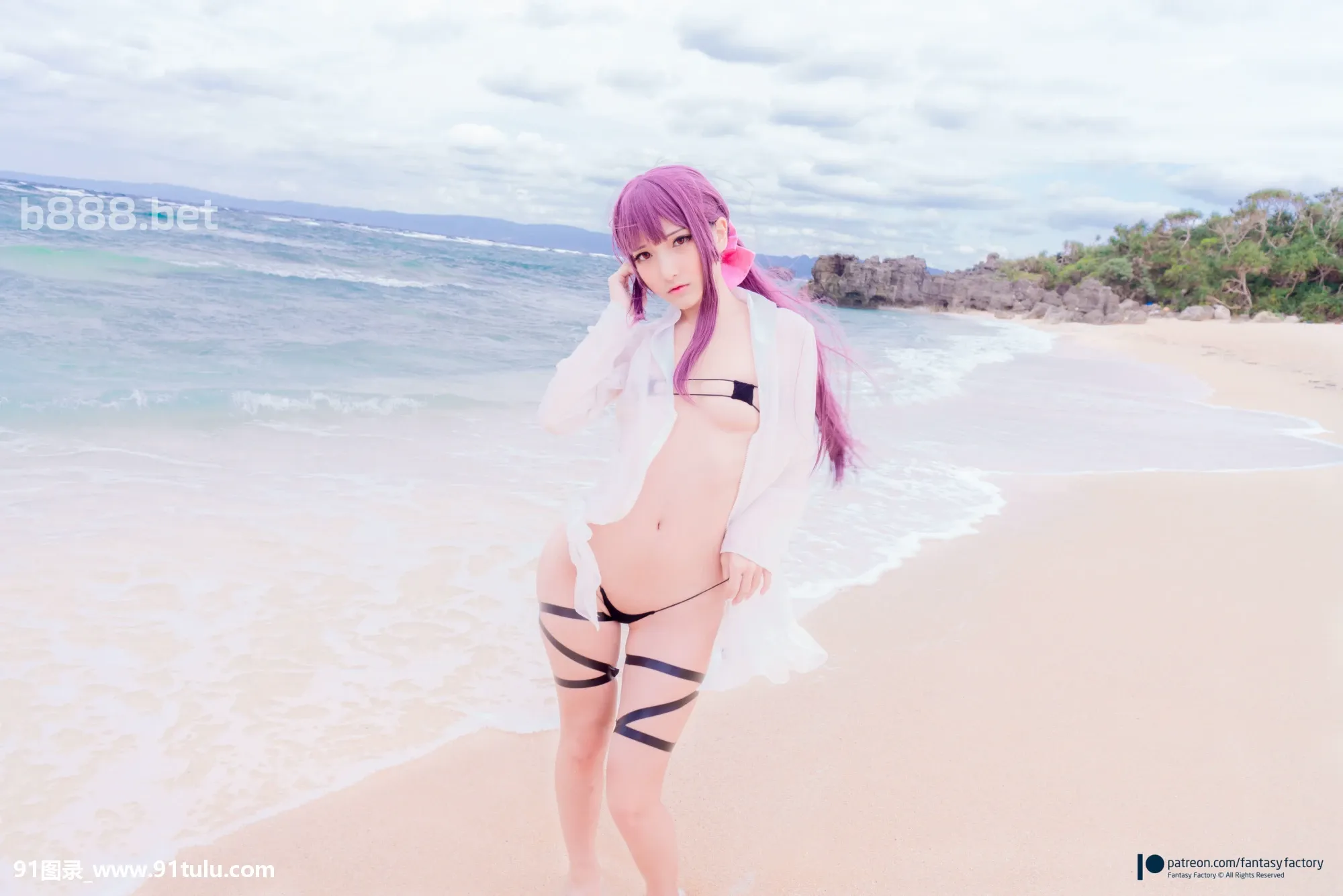 [Coser小丁]-On-the-beach-[51P]Coser,beach,51P,小丁