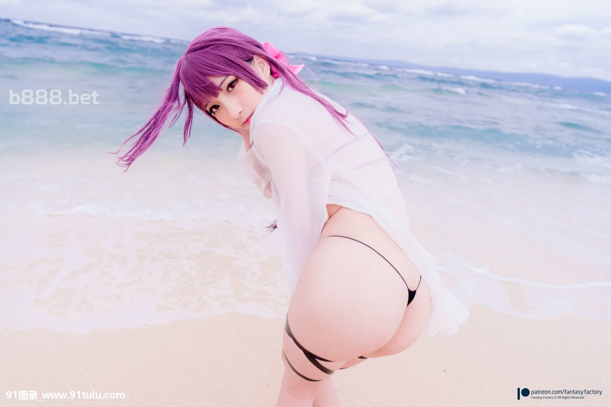 [Coser小丁]-On-the-beach-[51P]Coser,beach,51P,小丁