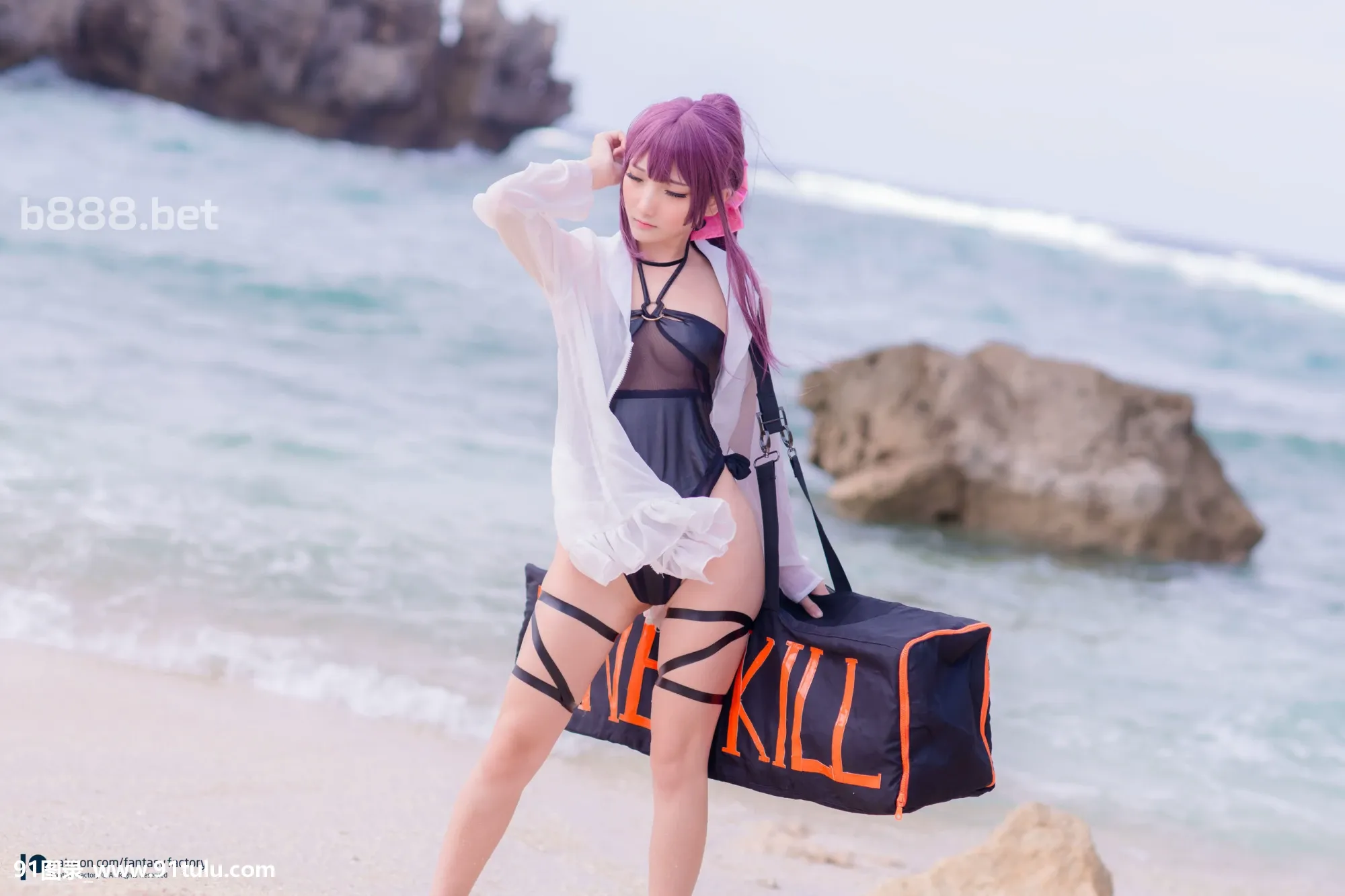 [Coser小丁]-On-the-beach-[51P]Coser,beach,51P,小丁