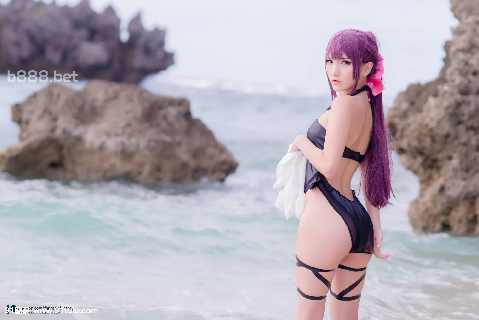 [Coser小丁]-On-the-beach-[51P]Coser,beach,51P,小丁