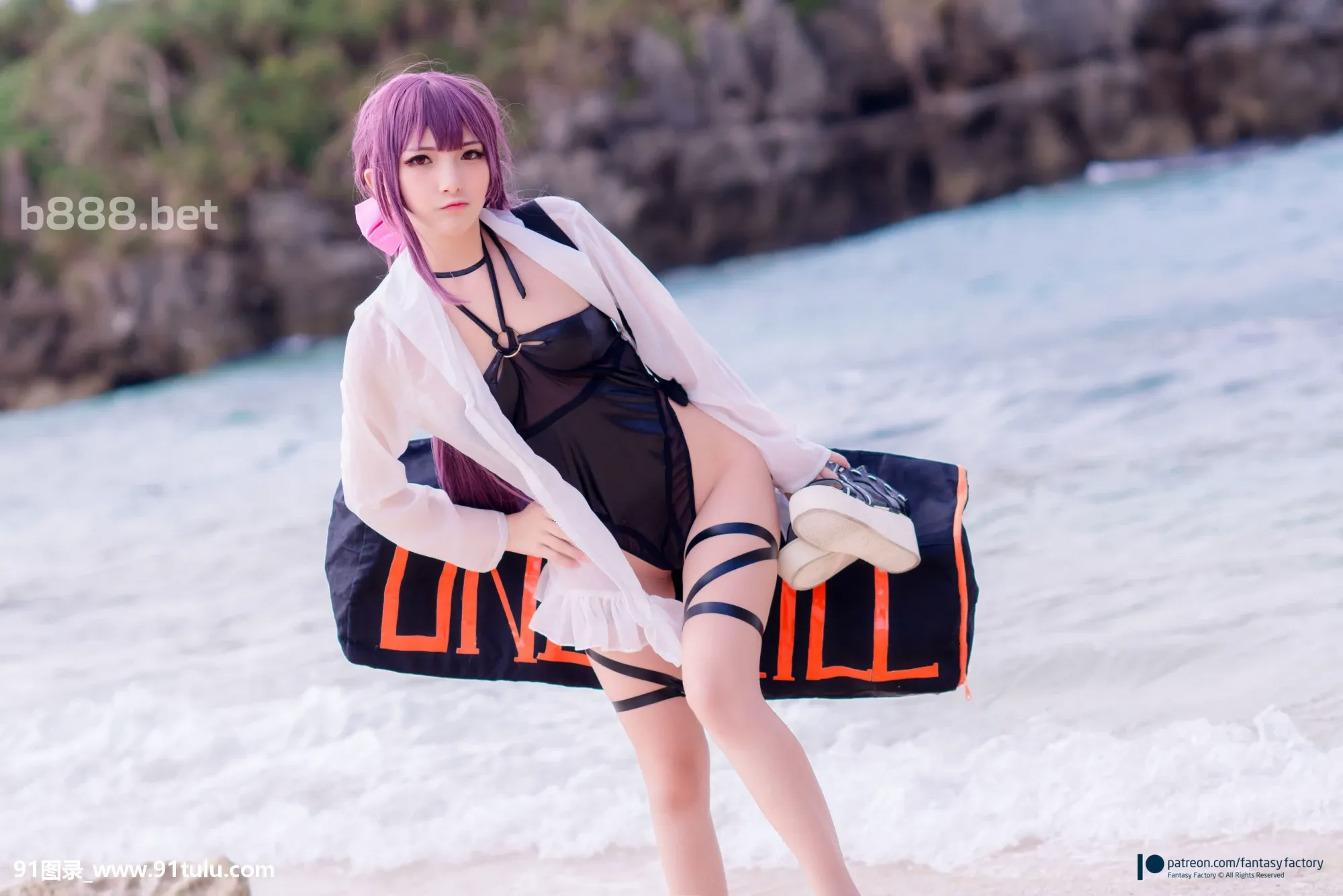 [Coser小丁]-On-the-beach-[51P]Coser,beach,51P,小丁