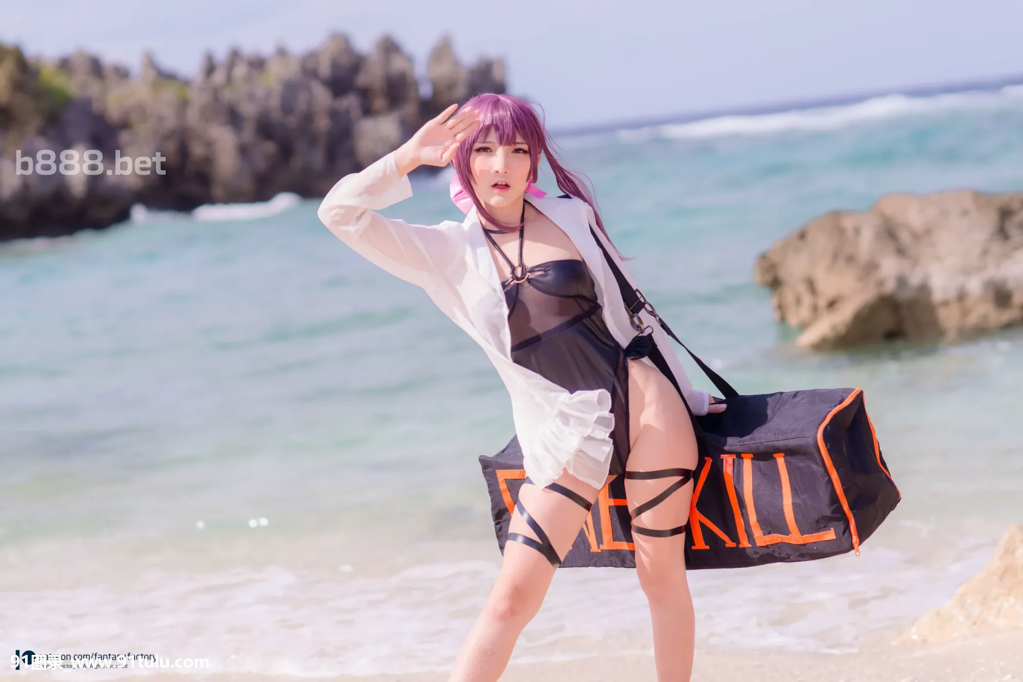 [Coser小丁]-On-the-beach-[51P]Coser,beach,51P,小丁