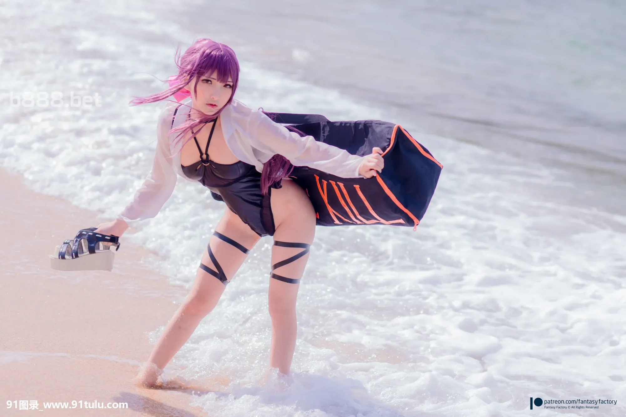 [Coser小丁]-On-the-beach-[51P]Coser,beach,51P,小丁