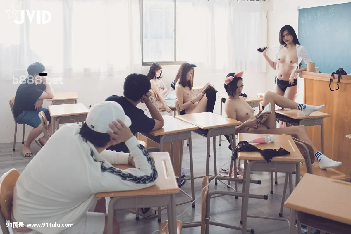 4-Girls-Swinging-in-Classroom-[83P]Girls,Swinging,Classroom,83P