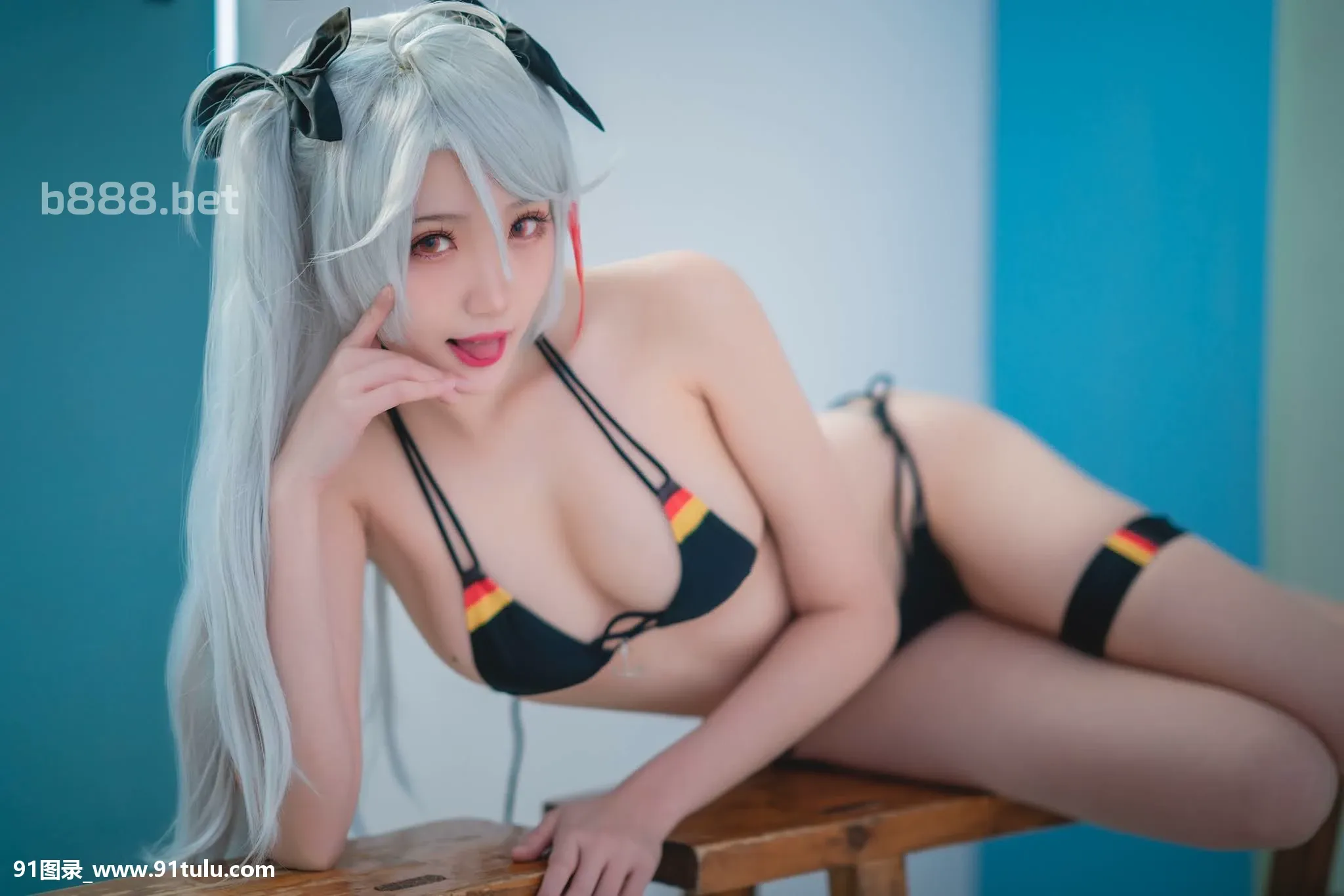 Cosplay-瓜希酱-Prinz-Eugen-Skin-Swimsuit-[20P]Cosplay,瓜希酱,Prinz,Eugen,Skin,Swimsuit,20P,Cosplay