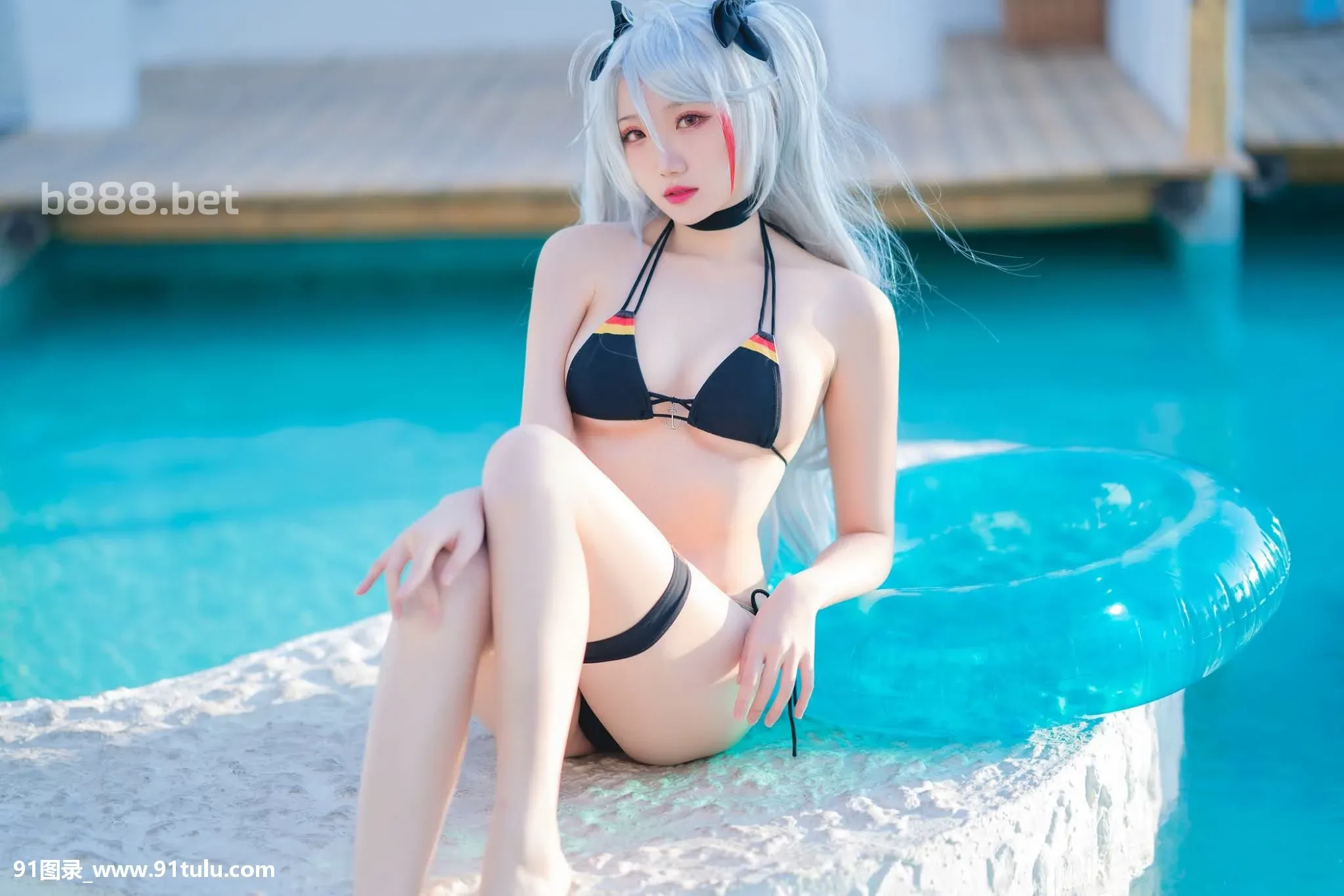 Cosplay-瓜希酱-Prinz-Eugen-Skin-Swimsuit-[20P]Cosplay,瓜希酱,Prinz,Eugen,Skin,Swimsuit,20P,Cosplay