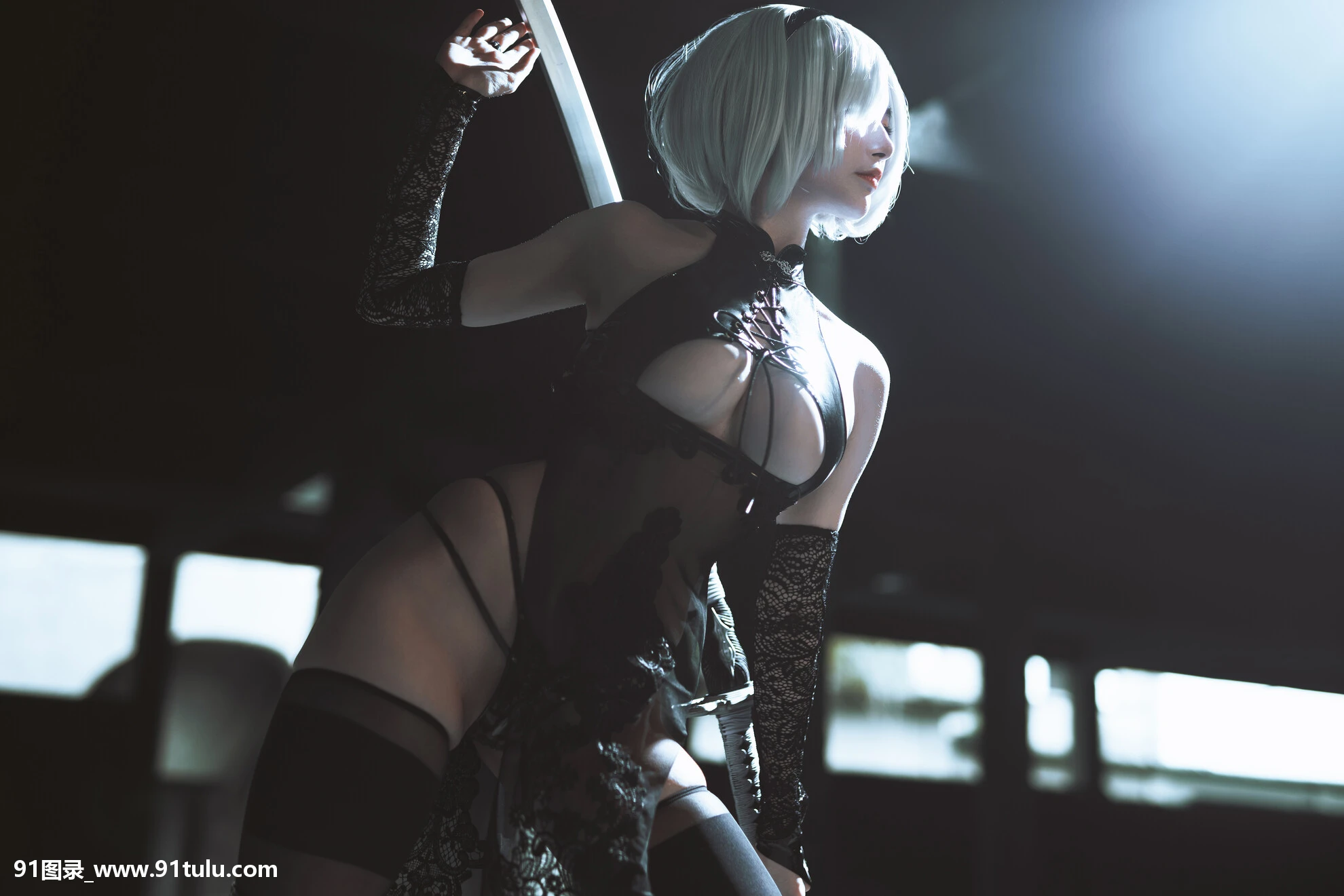 Cosplay-[QIU]-2Bチョンサム同人-[23P]Cosplay,QIU,2B,23P,Cosplay,同人