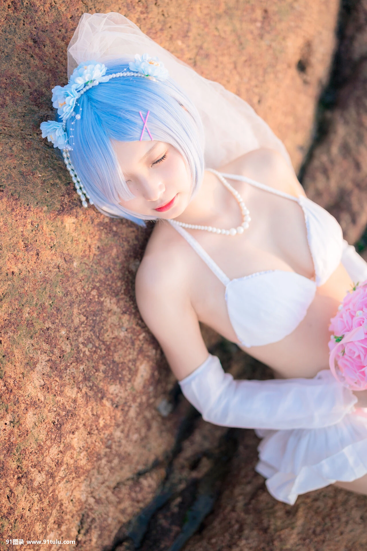 Cosplay-橙子喵-–-蕾姆花嫁-ゼロから始める异世界生活-[17P]Cosplay,蕾姆花,17P,橙子,生活,世界,Cosplay