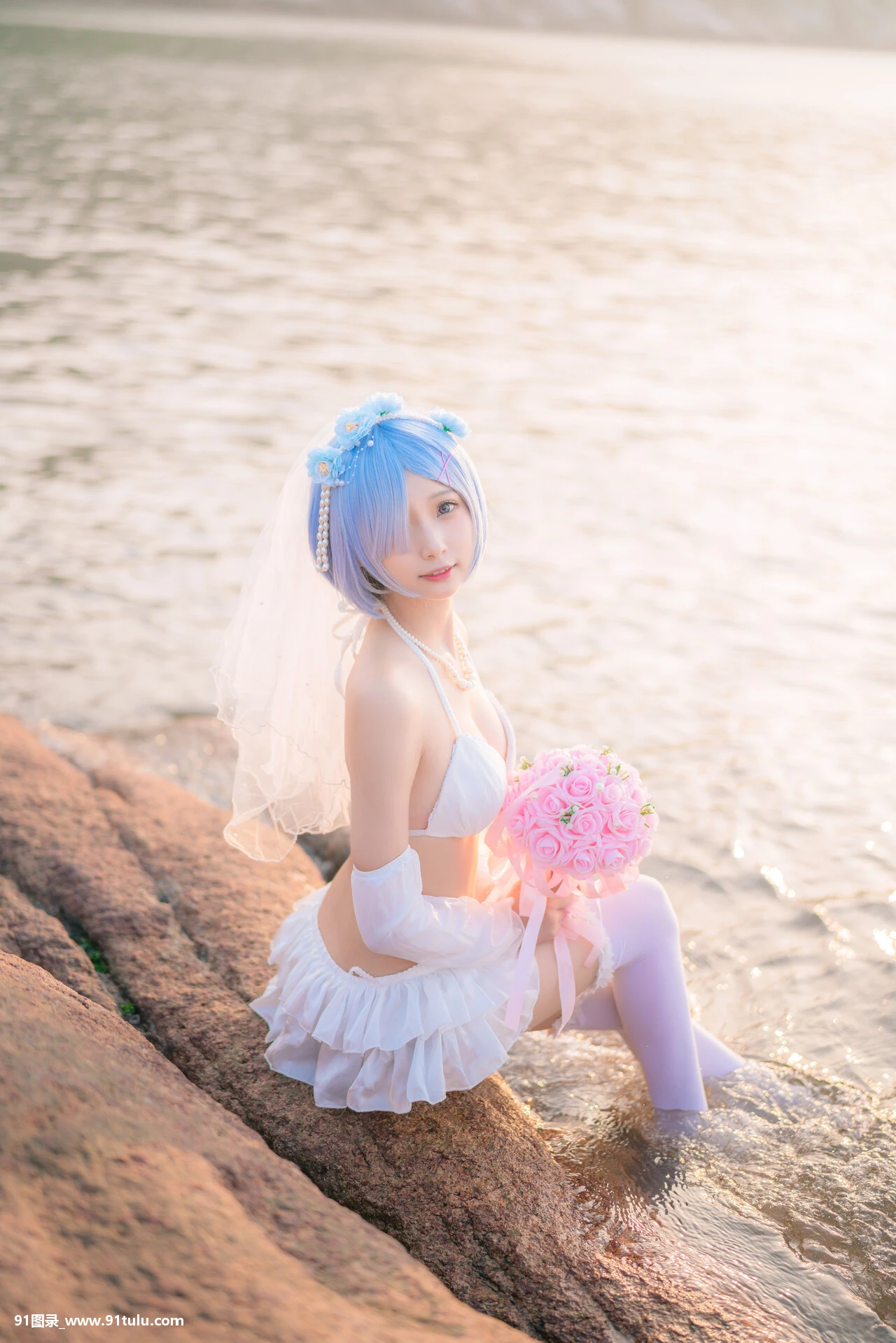 Cosplay-橙子喵-–-蕾姆花嫁-ゼロから始める异世界生活-[17P]Cosplay,蕾姆花,17P,橙子,生活,世界,Cosplay