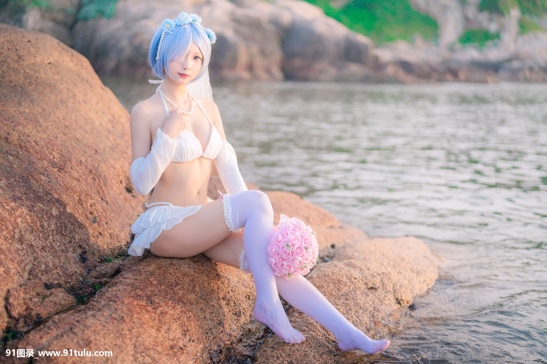 Cosplay-橙子喵-–-蕾姆花嫁-ゼロから始める异世界生活-[17P]Cosplay,蕾姆花,17P,橙子,生活,世界,Cosplay