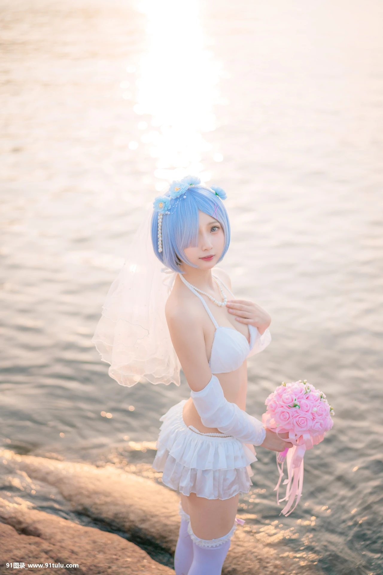 Cosplay-橙子喵-–-蕾姆花嫁-ゼロから始める异世界生活-[17P]Cosplay,蕾姆花,17P,橙子,生活,世界,Cosplay