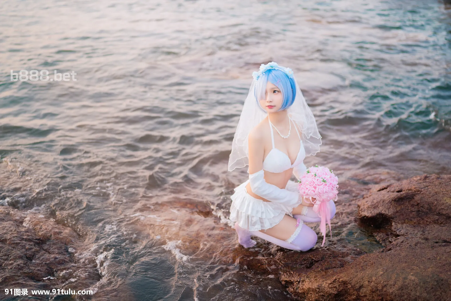 Cosplay-橙子喵-–-蕾姆花嫁-ゼロから始める异世界生活-[17P]Cosplay,蕾姆花,17P,橙子,生活,世界,Cosplay