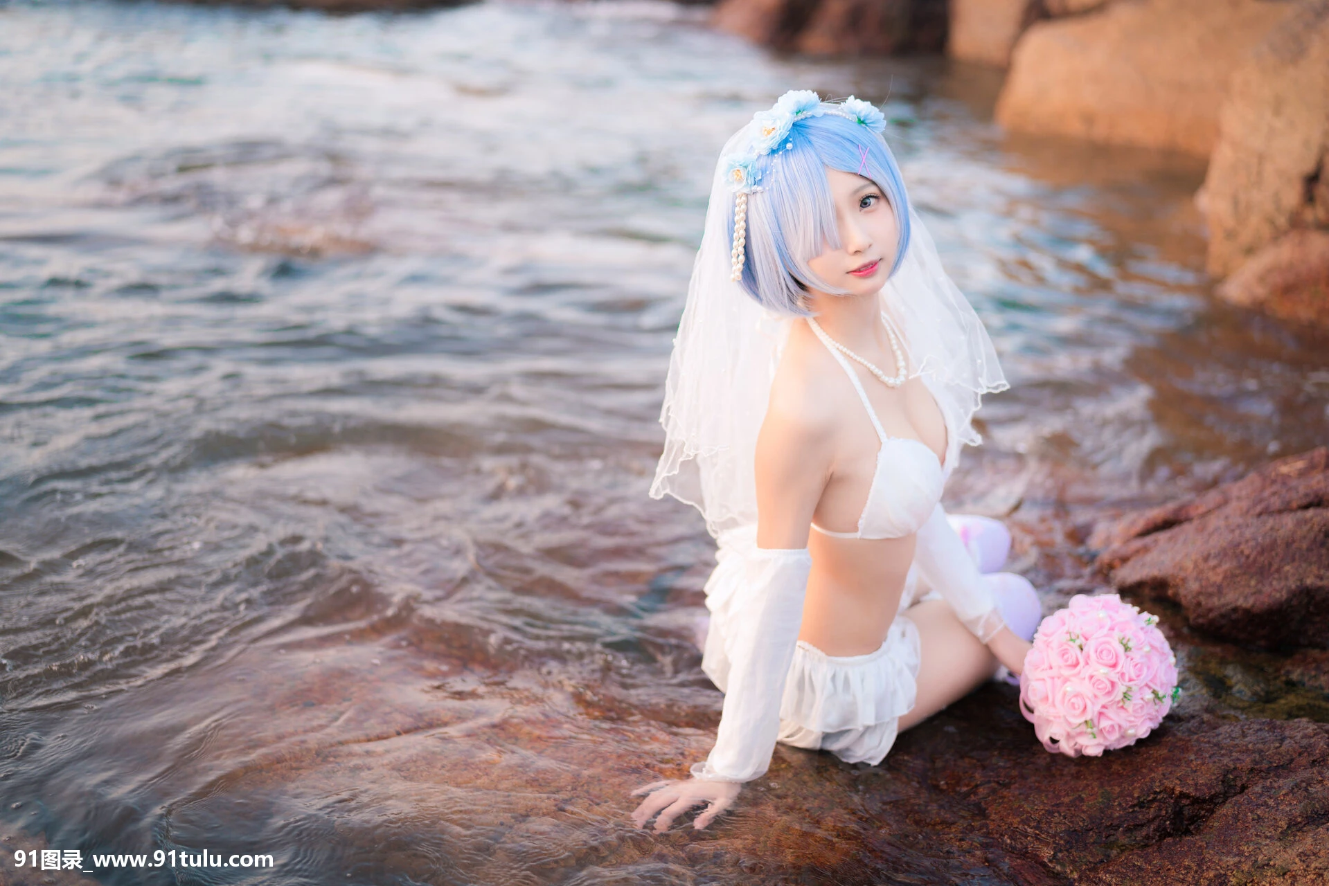 Cosplay-橙子喵-–-蕾姆花嫁-ゼロから始める异世界生活-[17P]Cosplay,蕾姆花,17P,橙子,生活,世界,Cosplay