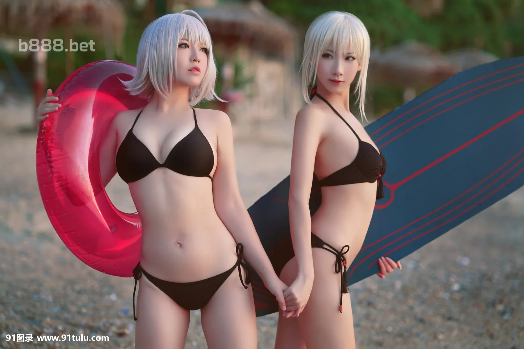 Cosplay-[半半子Banbanko,索索sophia]-黑贞1-海边泳装-[40P]半子,Cosplay,Banbanko,sophia,黑贞,40P,泳装,索索,海边,泳装,Cosplay