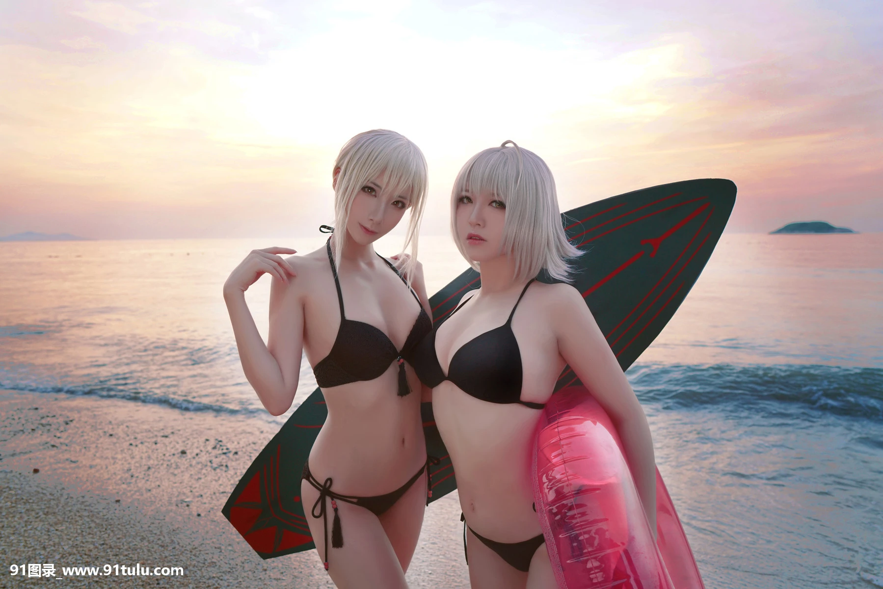 Cosplay-[半半子Banbanko,索索sophia]-黑贞1-海边泳装-[40P]半子,Cosplay,Banbanko,sophia,黑贞,40P,泳装,索索,海边,泳装,Cosplay