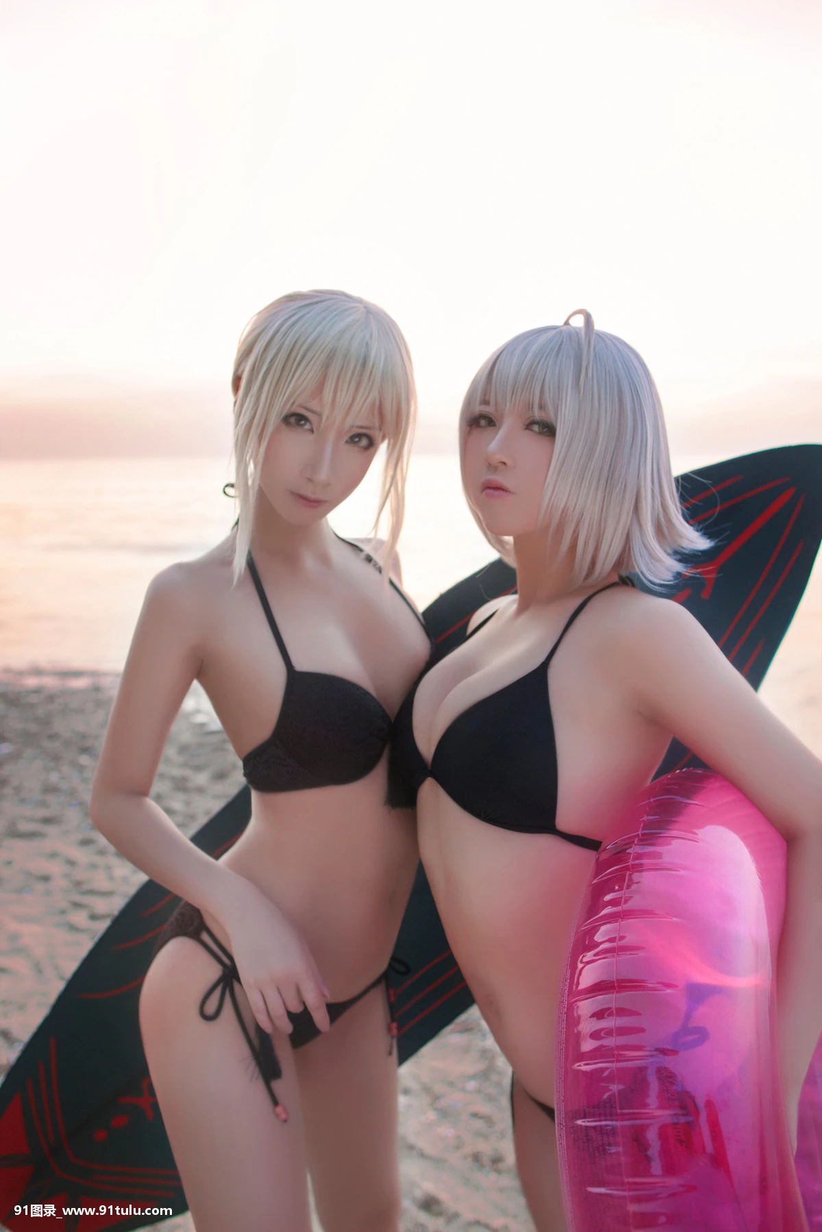 Cosplay-[半半子Banbanko,索索sophia]-黑贞1-海边泳装-[40P]半子,Cosplay,Banbanko,sophia,黑贞,40P,泳装,索索,海边,泳装,Cosplay