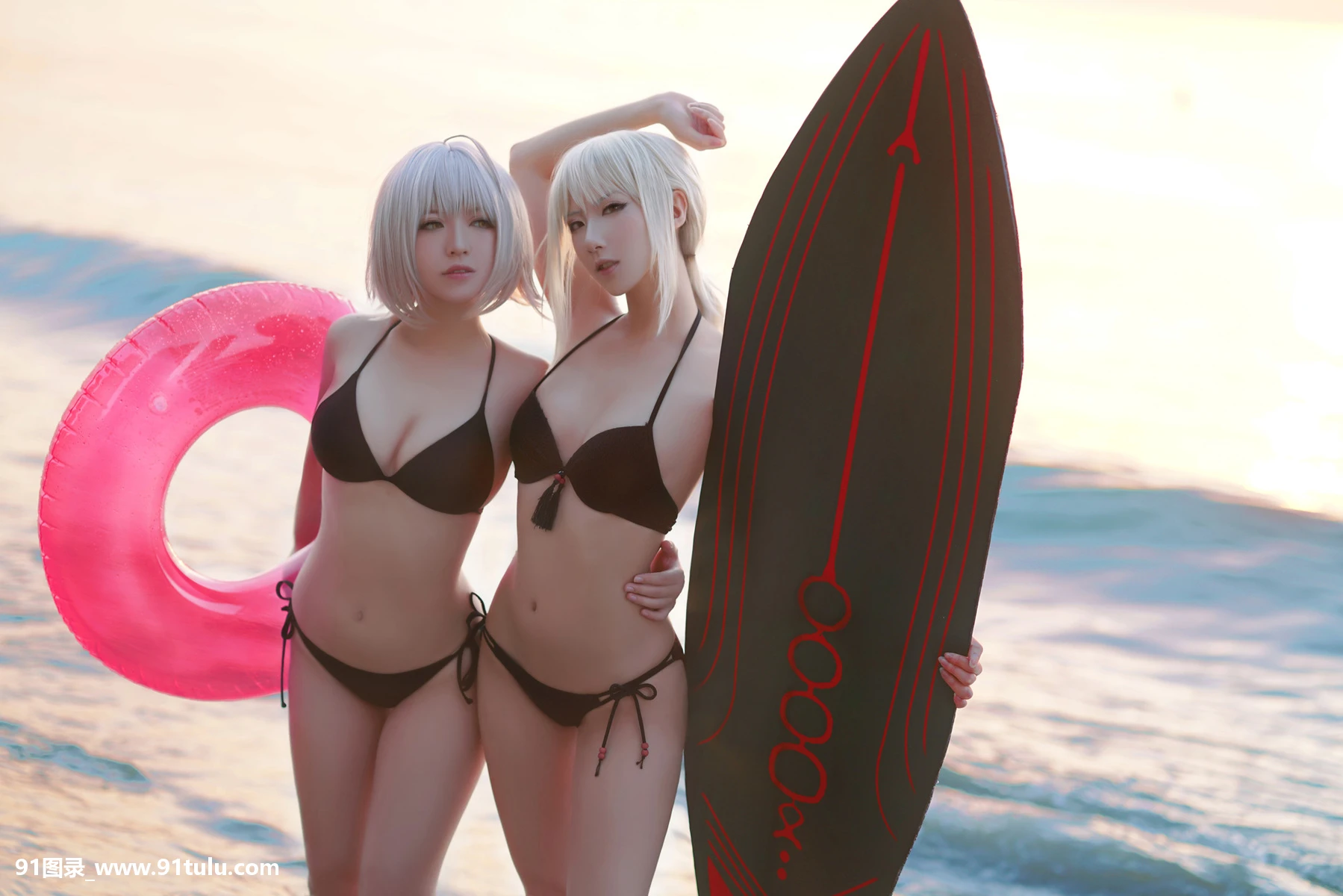 Cosplay-[半半子Banbanko,索索sophia]-黑贞1-海边泳装-[40P]半子,Cosplay,Banbanko,sophia,黑贞,40P,泳装,索索,海边,泳装,Cosplay