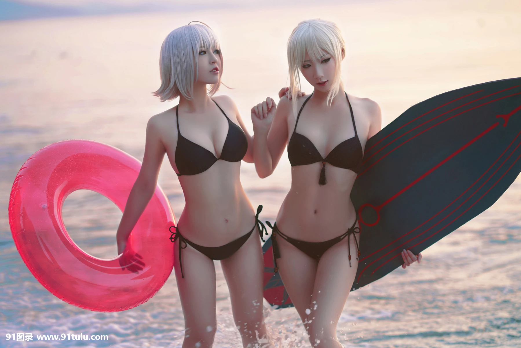 Cosplay-[半半子Banbanko,索索sophia]-黑贞1-海边泳装-[40P]半子,Cosplay,Banbanko,sophia,黑贞,40P,泳装,索索,海边,泳装,Cosplay