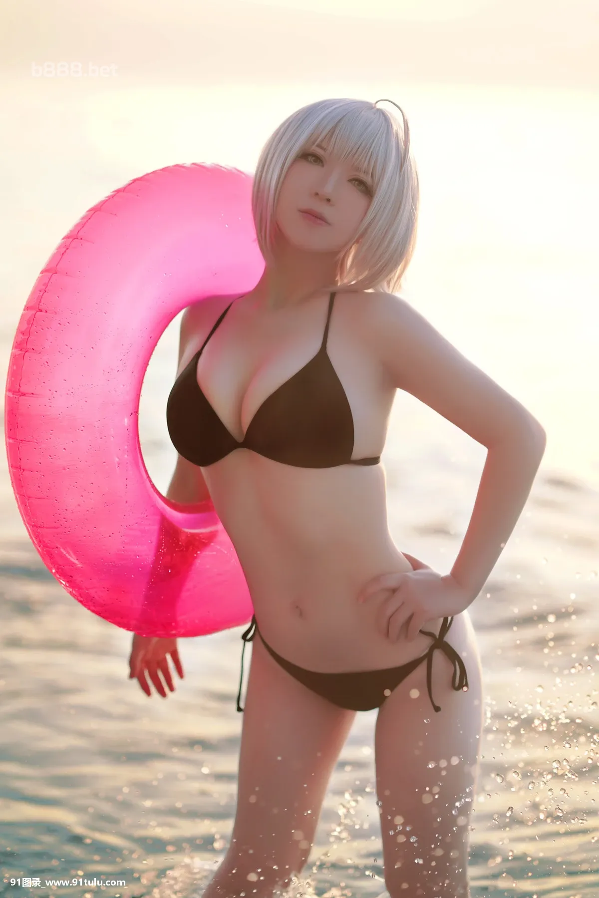 Cosplay-[半半子Banbanko,索索sophia]-黑贞1-海边泳装-[40P]半子,Cosplay,Banbanko,sophia,黑贞,40P,泳装,索索,海边,泳装,Cosplay