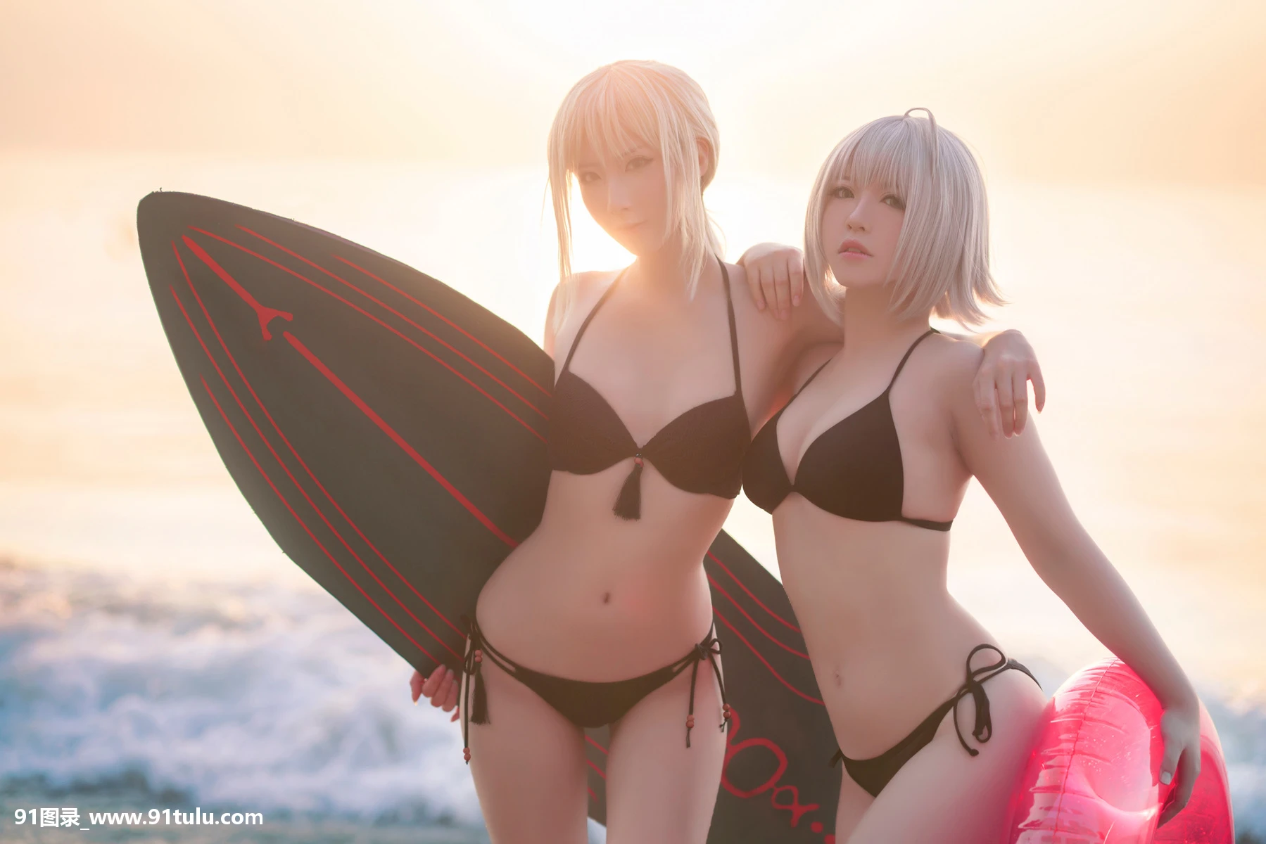 Cosplay-[半半子Banbanko,索索sophia]-黑贞1-海边泳装-[40P]半子,Cosplay,Banbanko,sophia,黑贞,40P,泳装,索索,海边,泳装,Cosplay