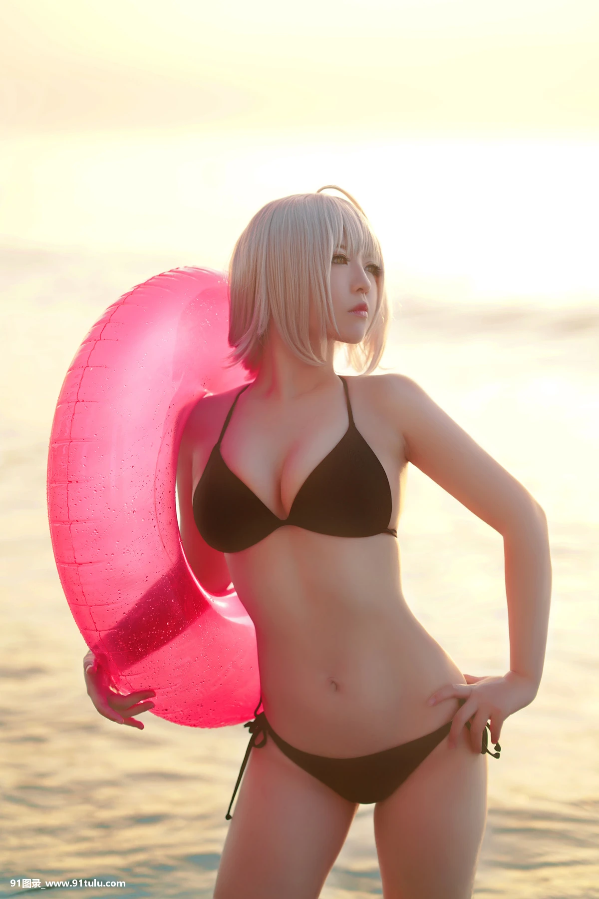 Cosplay-[半半子Banbanko,索索sophia]-黑贞1-海边泳装-[40P]半子,Cosplay,Banbanko,sophia,黑贞,40P,泳装,索索,海边,泳装,Cosplay