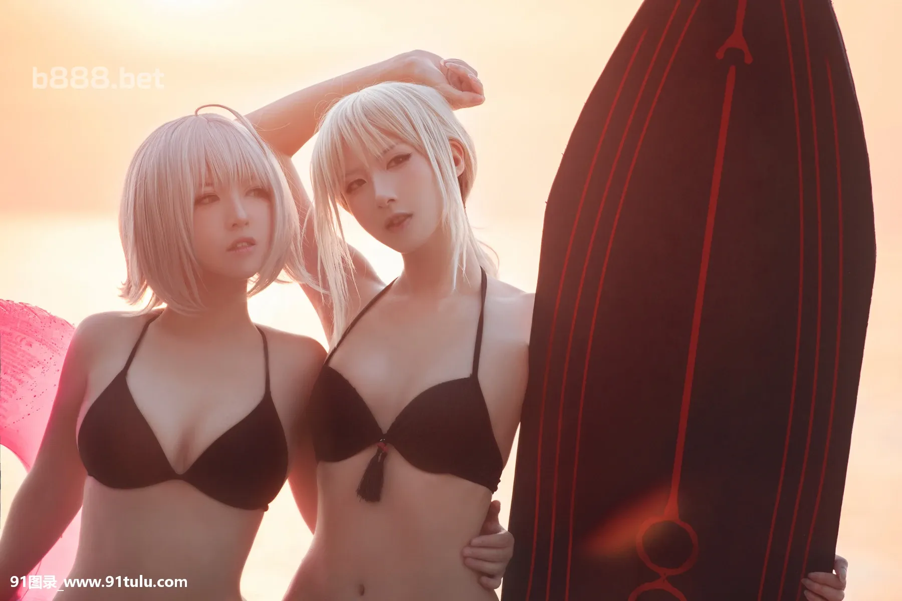 Cosplay-[半半子Banbanko,索索sophia]-黑贞1-海边泳装-[40P]半子,Cosplay,Banbanko,sophia,黑贞,40P,泳装,索索,海边,泳装,Cosplay