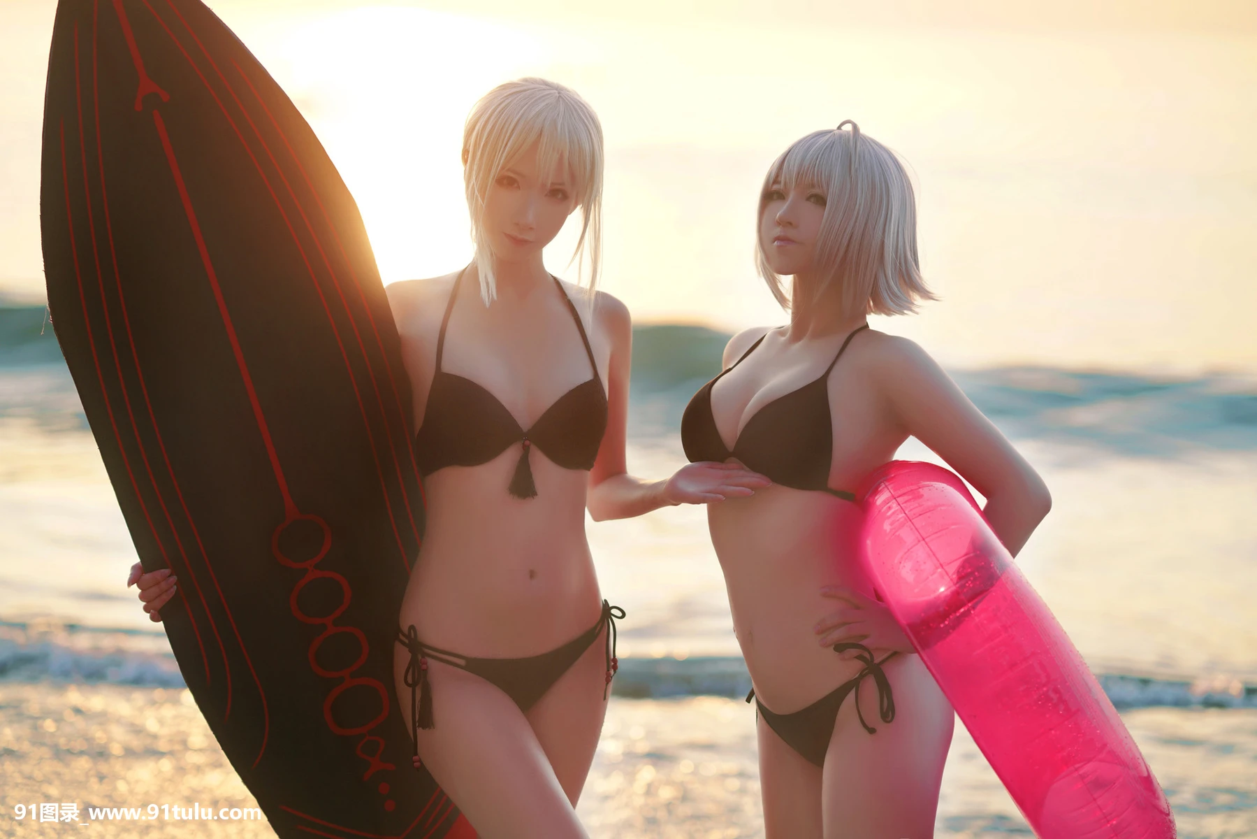 Cosplay-[半半子Banbanko,索索sophia]-黑贞1-海边泳装-[40P]半子,Cosplay,Banbanko,sophia,黑贞,40P,泳装,索索,海边,泳装,Cosplay