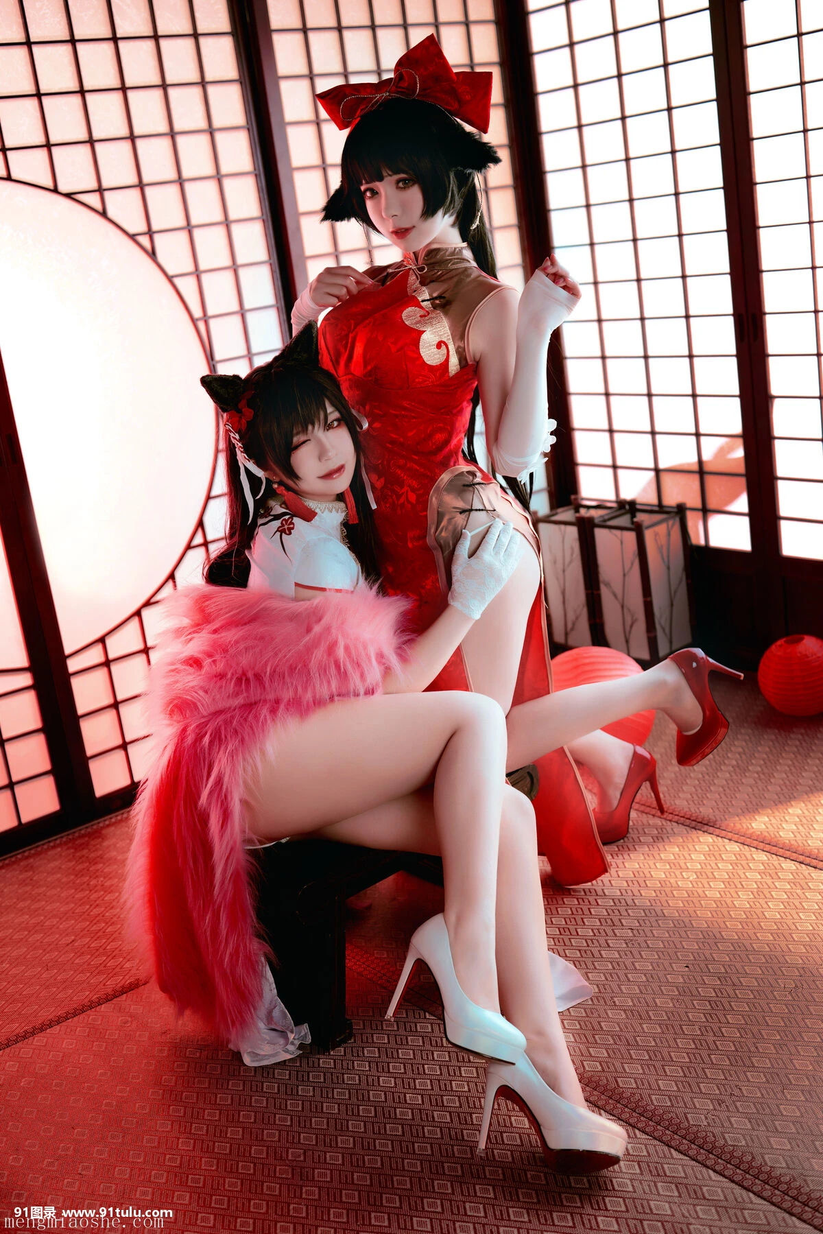 Cosplay-[半半子Banbanko,婉Yue]-爱宕x高雄,チャイナ服-[27P]半子,Cosplay,Banbanko,Yue,爱宕,27P,高雄,Cosplay