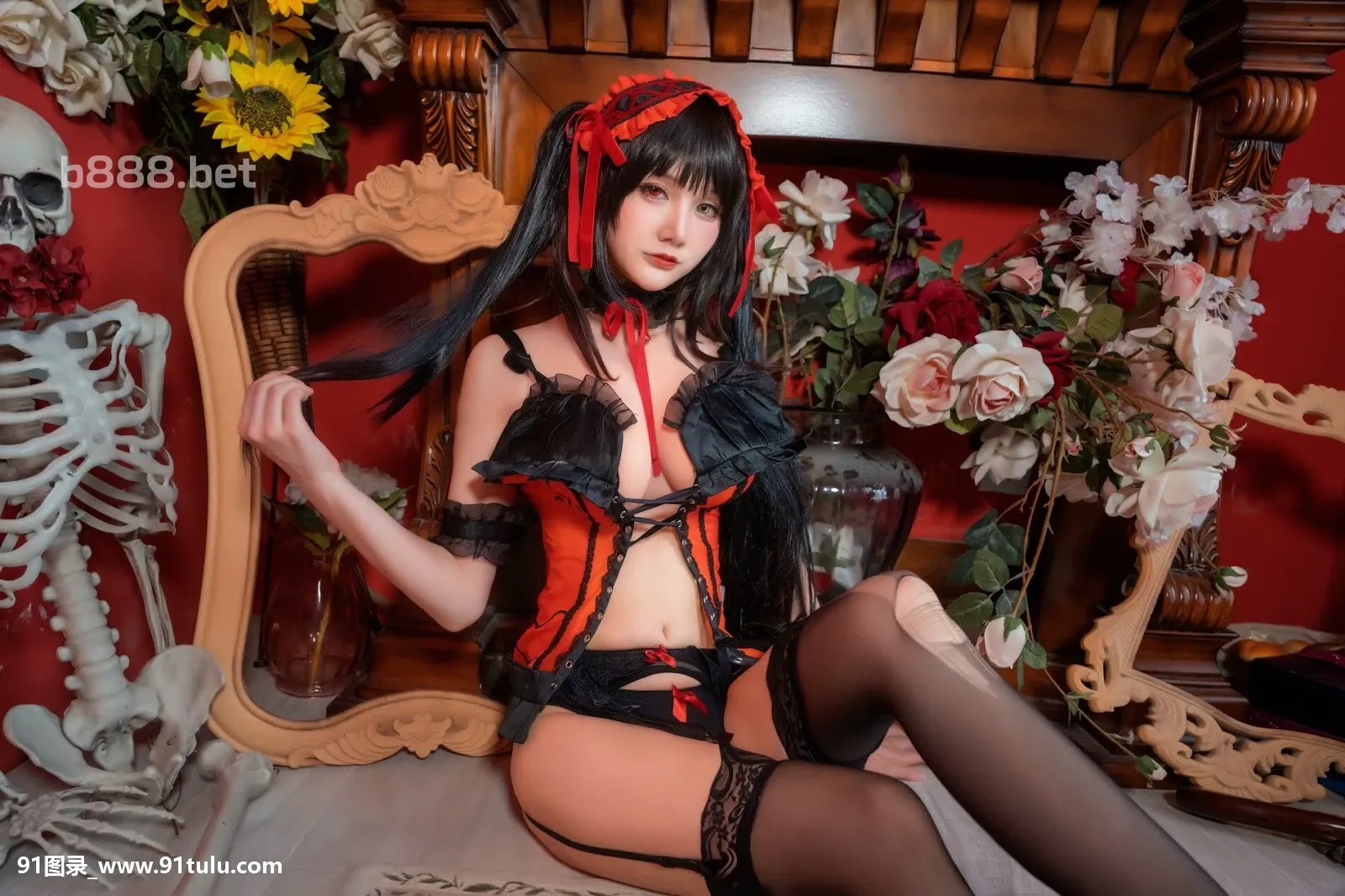 Cosplay-[仙九Airi]-Kurumi-–-Date-A-Live-[21P]Cosplay,仙九,Airi,Kurumi,Date,Live,21P,Cosplay