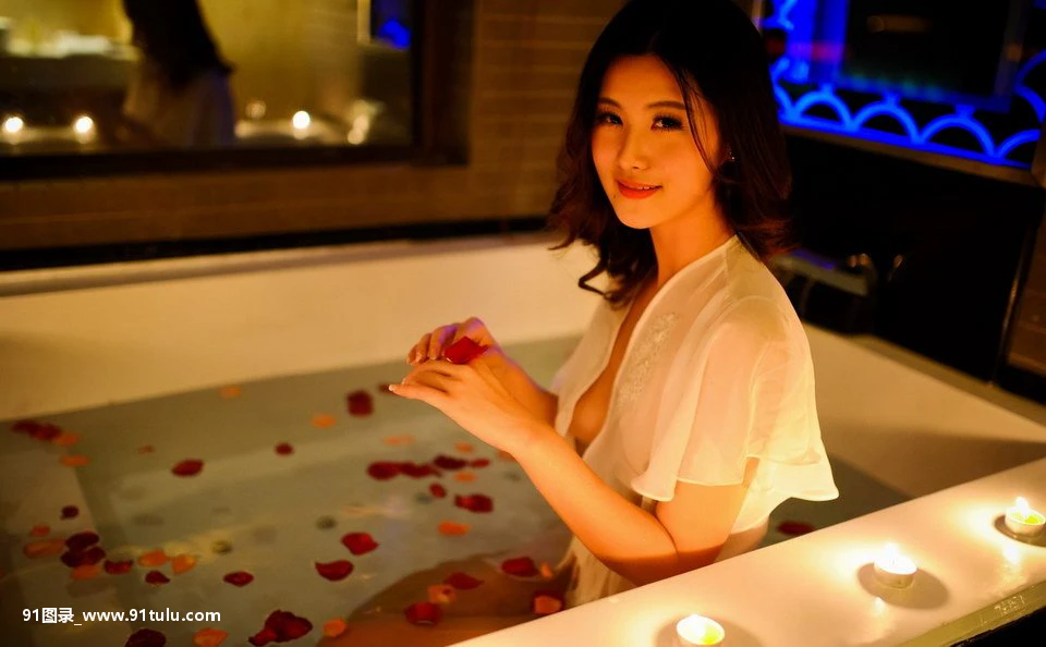 浴缸中的柔美烛光-[63P]浴缸,63P,柔美,烛光,浴缸